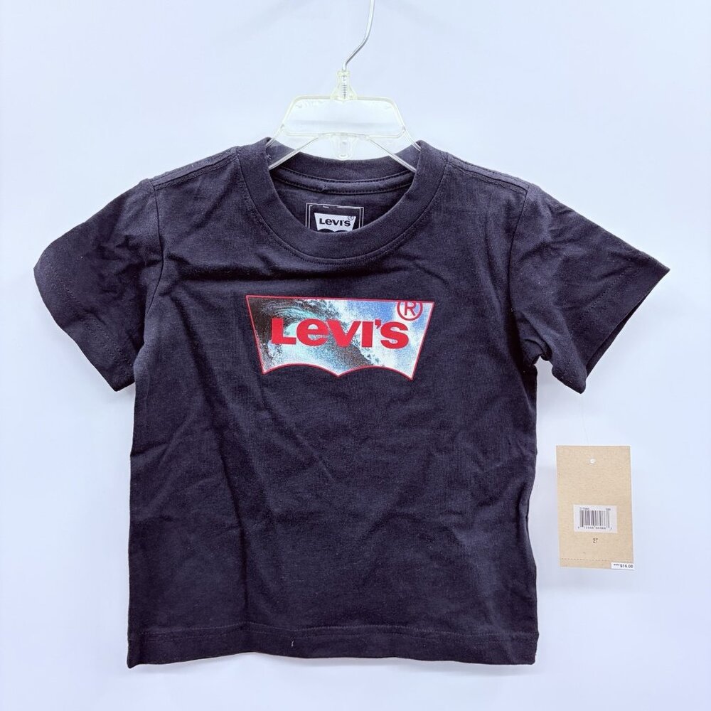 Levi's Toddler Boys Size 2T Screen Printed Logo Short Sleeve T-Shirt in Blue 209